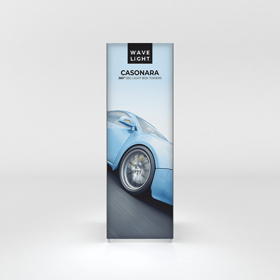 WaveLight® Casonara Tower Light Box Display - 100M 10ft x 3ft x 3ft - Blitz Sign & Displays