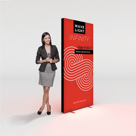 WaveLight® Infinity LED Light Box Display Stand - 950M 3ftW x 6.5ftH (Double Sided) - Blitz Sign & Displays